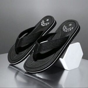 Men's Flip Flops, Outdoor Beach Men's Soft Bottom Casual Thong Slippers